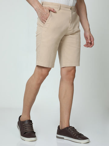 MEN SAND SOLID SHORTS