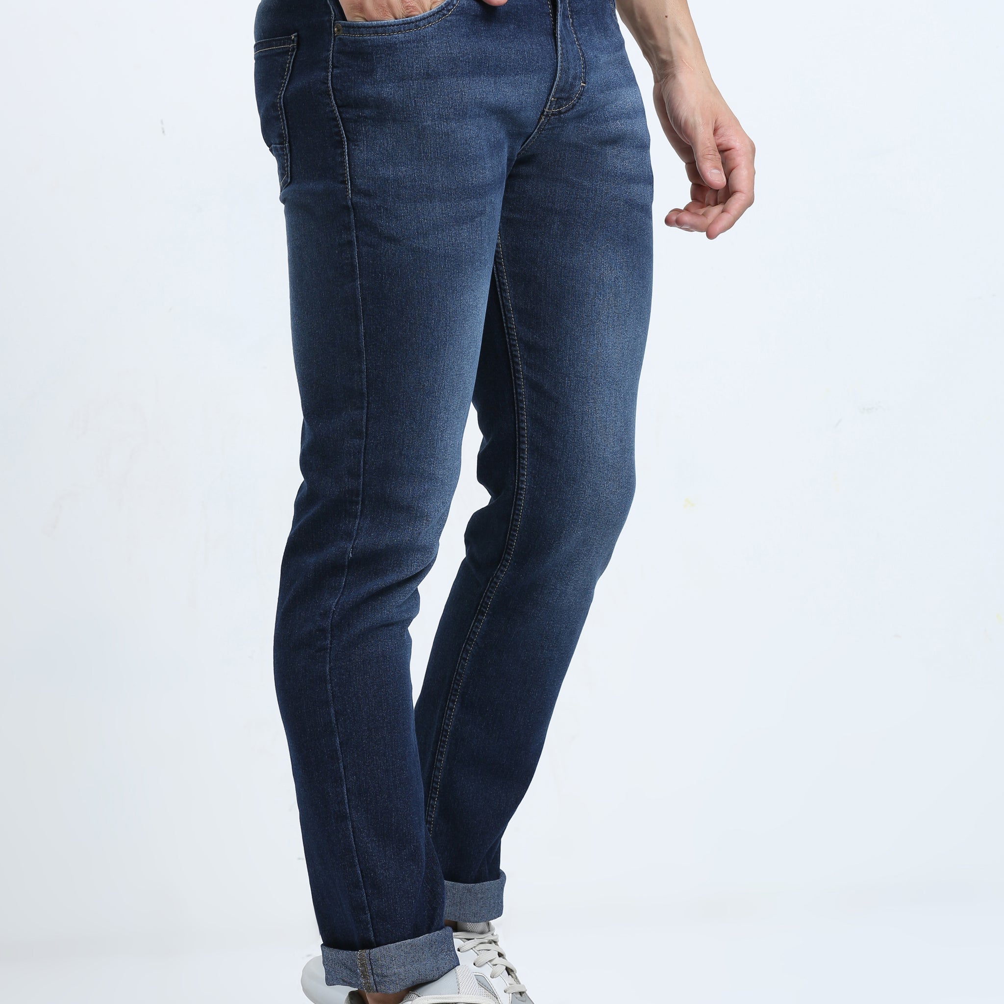 MEN DK DENIM SOLID JEANS SLIM FIT